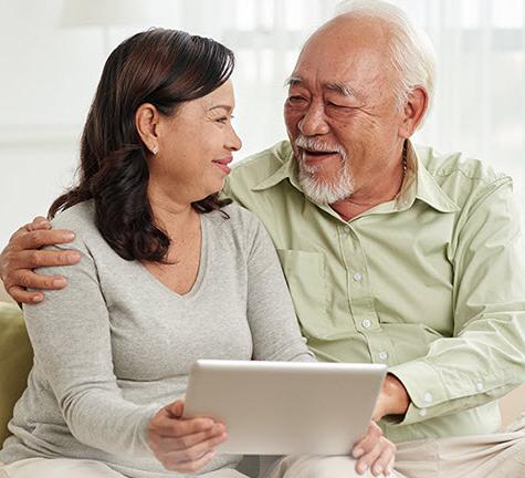 Senior couple using computer My A-Fib Experience